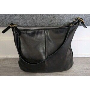 Vintage Coach Leather Large Hobo Shoulder Bag Purse Hod-9210 Black